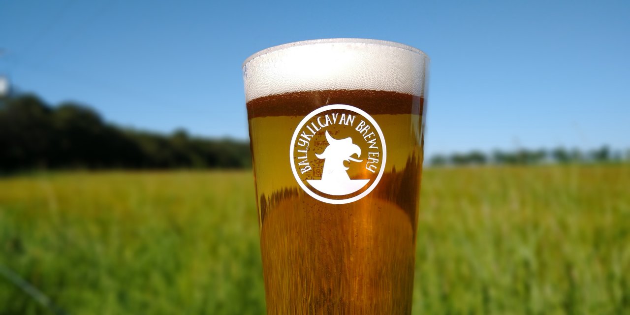 Pint of beer in field